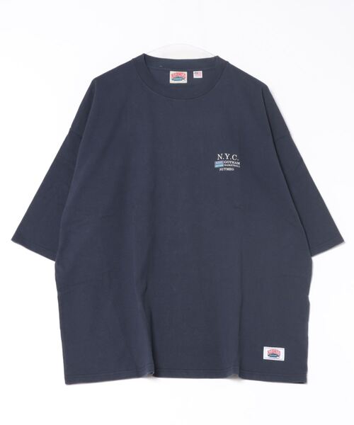 NO NEED(ノーニード)の「【NUTMEG/ナツメグ】N.Y.Cプリント 7.0oz ヘビーウェイトBIG Tシャツ(Tシャツ/カットソー・メンズ・ブラック/ホワイト/ネイビー・LL/L/M)」の4枚目の写真
