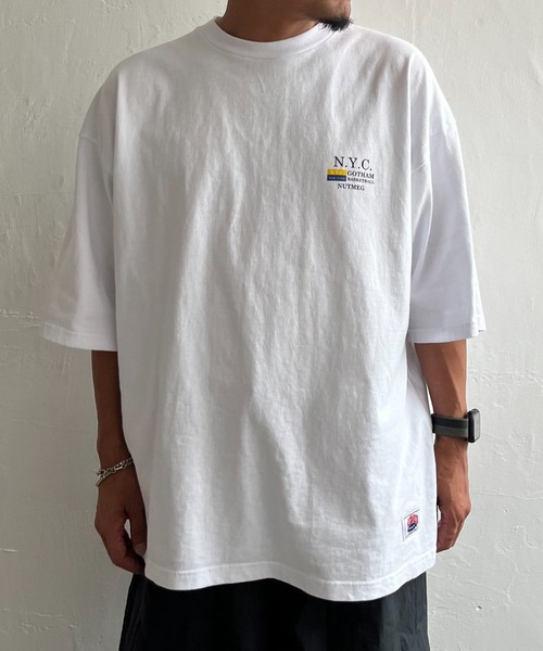 NO NEED(ノーニード)の「【NUTMEG/ナツメグ】N.Y.Cプリント 7.0oz ヘビーウェイトBIG Tシャツ(Tシャツ/カットソー・メンズ・ブラック/ホワイト/ネイビー・LL/L/M)」の14枚目の写真
