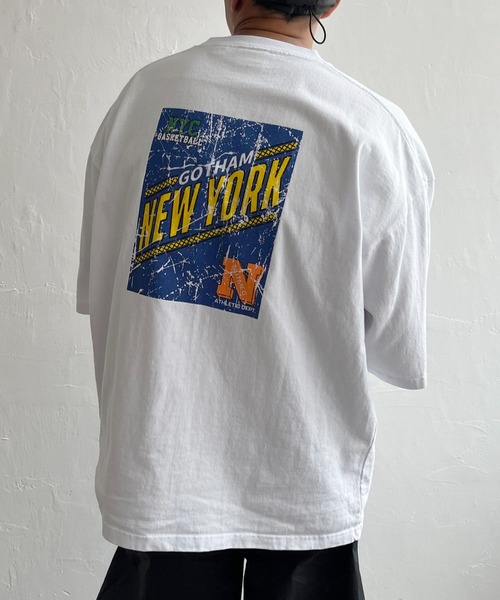 NO NEED(ノーニード)の「【NUTMEG/ナツメグ】N.Y.Cプリント 7.0oz ヘビーウェイトBIG Tシャツ(Tシャツ/カットソー・メンズ・ブラック/ホワイト/ネイビー・LL/L/M)」の13枚目の写真