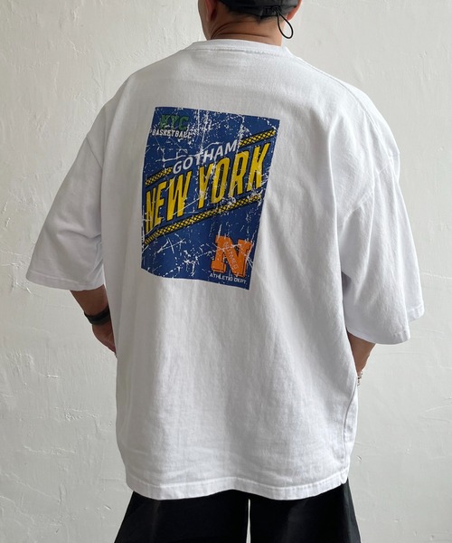 NO NEED(ノーニード)の「【NUTMEG/ナツメグ】N.Y.Cプリント 7.0oz ヘビーウェイトBIG Tシャツ(Tシャツ/カットソー・メンズ・ブラック/ホワイト/ネイビー・LL/L/M)」の16枚目の写真