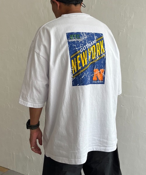 NO NEED(ノーニード)の「【NUTMEG/ナツメグ】N.Y.Cプリント 7.0oz ヘビーウェイトBIG Tシャツ(Tシャツ/カットソー・メンズ・ブラック/ホワイト/ネイビー・LL/L/M)」の17枚目の写真