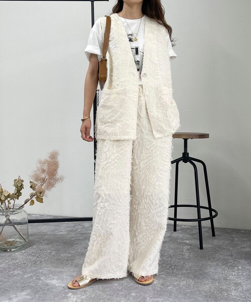 【セール】フリンジジャガードジレ(ベスト)|fredy emue(フレディエミュ) 【セール】フリンジジャガードジレ(ベスト)|fredy emue(フレディエミュ)