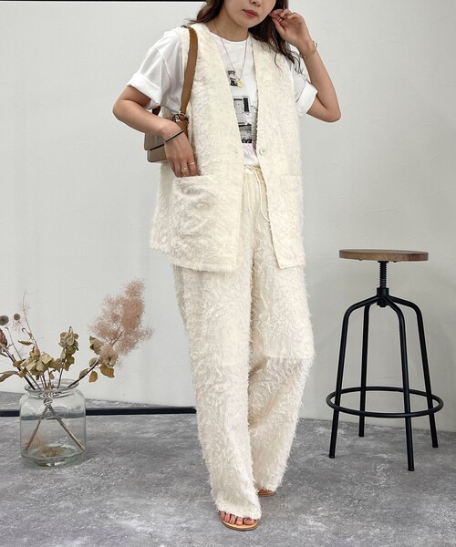 【セール】フリンジジャガードジレ(ベスト)|fredy emue(フレディエミュ) 【セール】フリンジジャガードジレ(ベスト)|fredy emue(フレディエミュ)