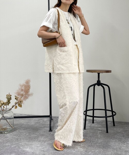 【セール】フリンジジャガードジレ(ベスト)|fredy emue(フレディエミュ) 【セール】フリンジジャガードジレ(ベスト)|fredy emue(フレディエミュ)