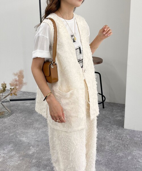 【セール】フリンジジャガードジレ(ベスト)|fredy emue(フレディエミュ) 【セール】フリンジジャガードジレ(ベスト)|fredy emue(フレディエミュ)