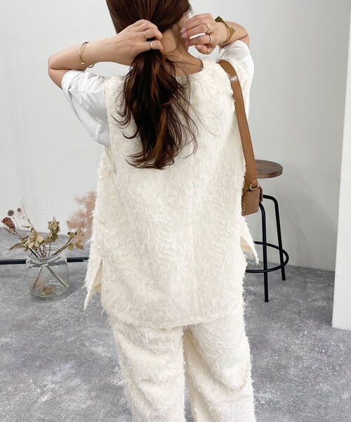 【セール】フリンジジャガードジレ(ベスト)|fredy emue(フレディエミュ) 【セール】フリンジジャガードジレ(ベスト)|fredy emue(フレディエミュ)