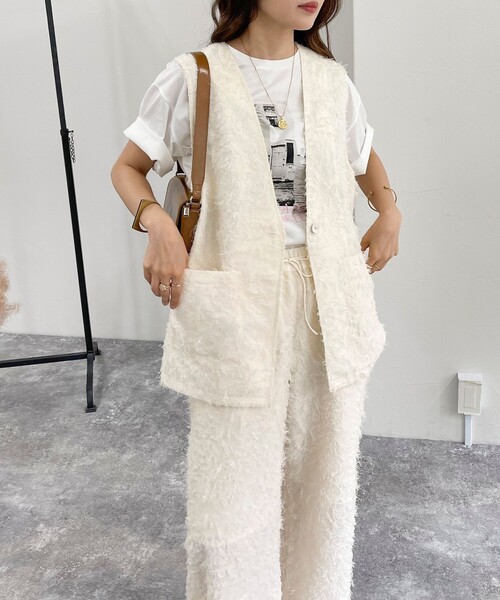 【セール】フリンジジャガードジレ(ベスト)|fredy emue(フレディエミュ) 【セール】フリンジジャガードジレ(ベスト)|fredy emue(フレディエミュ)