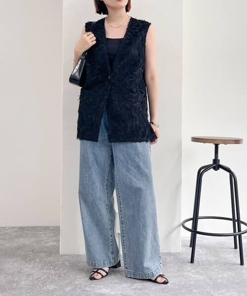 【セール】フリンジジャガードジレ(ベスト)|fredy emue(フレディエミュ) 【セール】フリンジジャガードジレ(ベスト)|fredy emue(フレディエミュ)