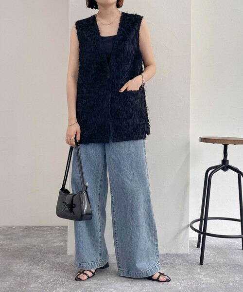 【セール】フリンジジャガードジレ(ベスト)|fredy emue(フレディエミュ) 【セール】フリンジジャガードジレ(ベスト)|fredy emue(フレディエミュ)
