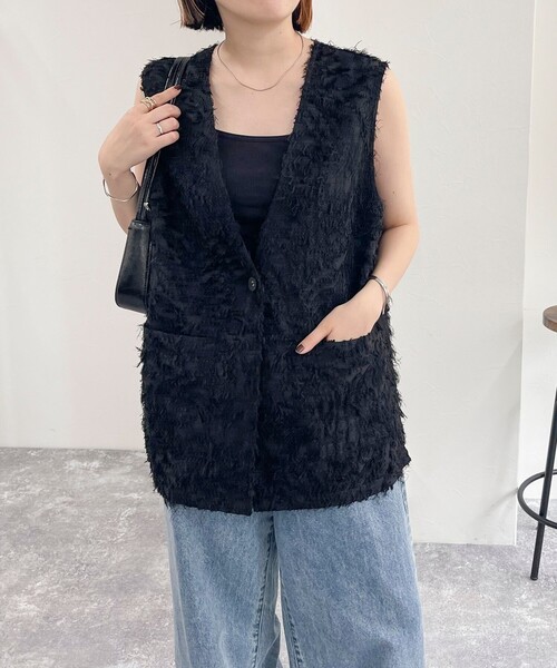 【セール】フリンジジャガードジレ(ベスト)|fredy emue(フレディエミュ) 【セール】フリンジジャガードジレ(ベスト)|fredy emue(フレディエミュ)