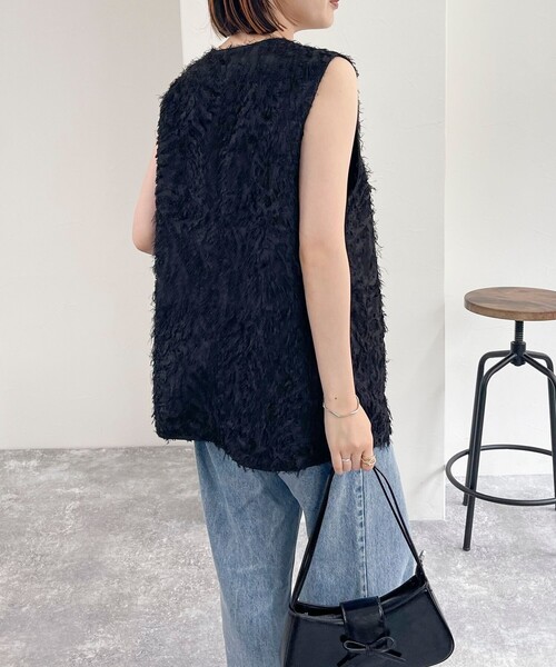 【セール】フリンジジャガードジレ(ベスト)|fredy emue(フレディエミュ) 【セール】フリンジジャガードジレ(ベスト)|fredy emue(フレディエミュ)