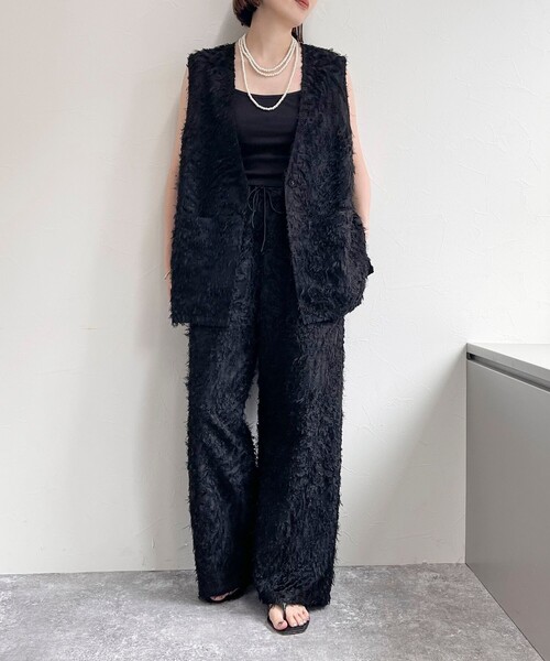 【セール】フリンジジャガードジレ(ベスト)|fredy emue(フレディエミュ) 【セール】フリンジジャガードジレ(ベスト)|fredy emue(フレディエミュ)