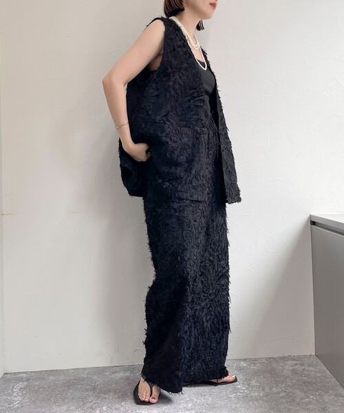 【セール】フリンジジャガードジレ(ベスト)|fredy emue(フレディエミュ) 【セール】フリンジジャガードジレ(ベスト)|fredy emue(フレディエミュ)