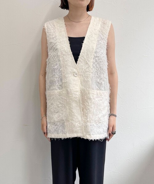 【セール】フリンジジャガードジレ(ベスト)|fredy emue(フレディエミュ) 【セール】フリンジジャガードジレ(ベスト)|fredy emue(フレディエミュ)