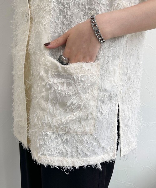 【セール】フリンジジャガードジレ(ベスト)|fredy emue(フレディエミュ) 【セール】フリンジジャガードジレ(ベスト)|fredy emue(フレディエミュ)