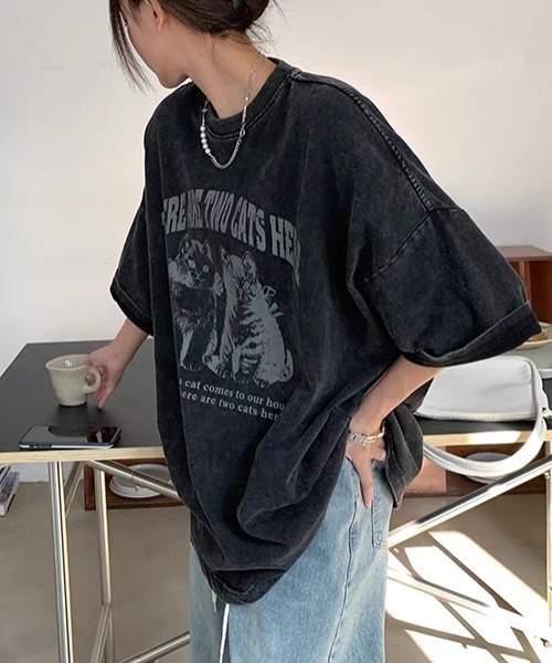 セール】5types ヴィンテージ風ブラックTシャツ（Tシャツ