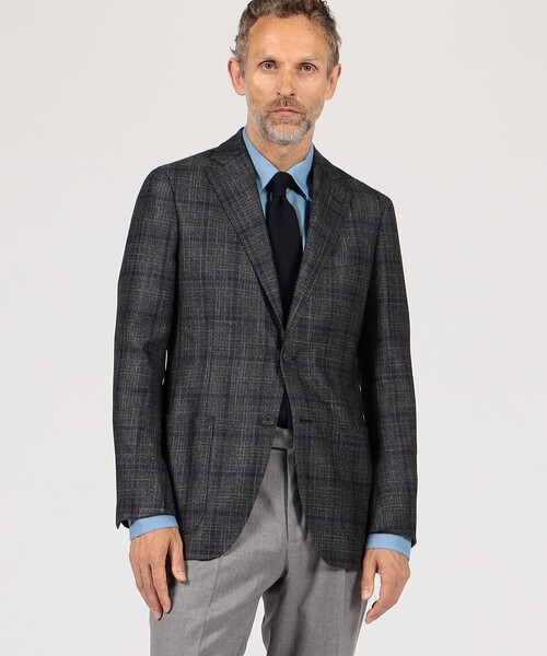 セール】ウールカシミヤシルク シングルブレステッド2Bジャケット Loro