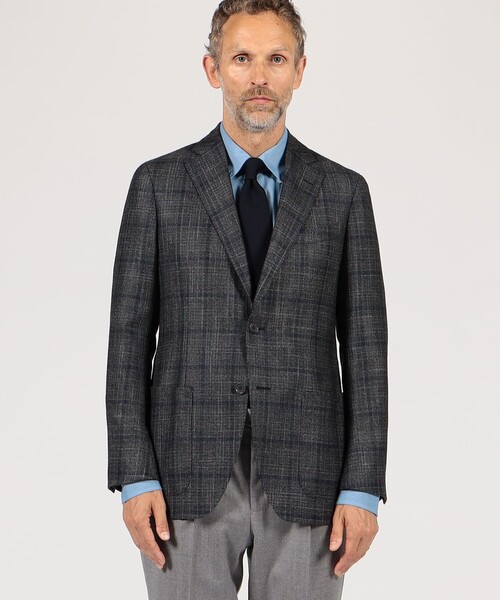 セール】ウールカシミヤシルク シングルブレステッド2Bジャケット Loro