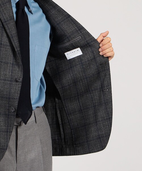 セール】ウールカシミヤシルク シングルブレステッド2Bジャケット Loro
