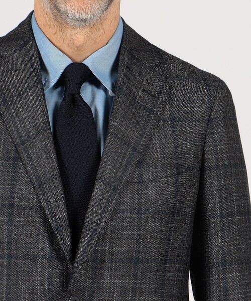 TOMORROWLAND （トゥモローランド）の「ウールカシミヤシルク シングルブレステッド2Bジャケット Loro Piana（テーラードジャケット・メンズ・ブラック系その他/ダークブラウン・48/52/54/44/46/50）」の8枚目の写真