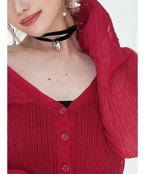 RESEXXY(リゼクシー)の「ハートポイントチョーカー(チョーカー・レディース・シルバー/ゴールド/その他1・FREE)」の1枚目の写真