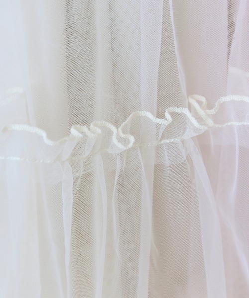 marun（マルン）の「＜大きいサイズ＞ リボンデザインチュールイレヘムスカート marun（スカート・レディース・アイボリー/ブラック・LL/3L/4L/5L/L）」の14枚目の写真