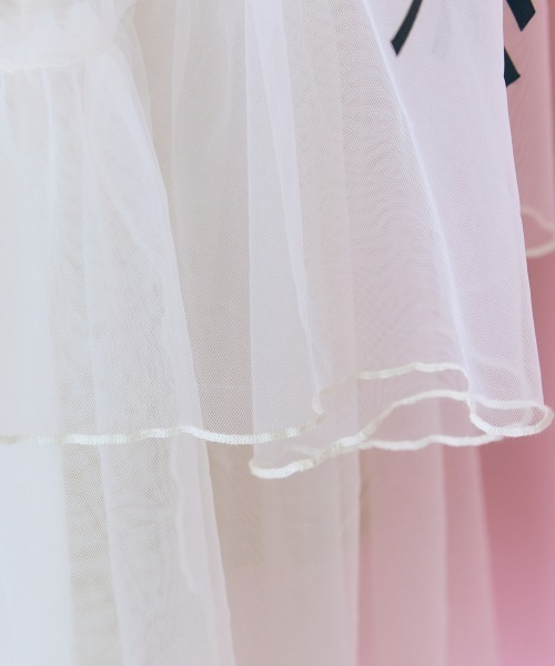 marun（マルン）の「＜大きいサイズ＞ リボンデザインチュールイレヘムスカート marun（スカート・レディース・アイボリー/ブラック・LL/3L/4L/5L/L）」の15枚目の写真