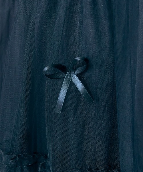 marun（マルン）の「＜大きいサイズ＞ リボンデザインチュールイレヘムスカート marun（スカート・レディース・アイボリー/ブラック・LL/3L/4L/5L/L）」の18枚目の写真