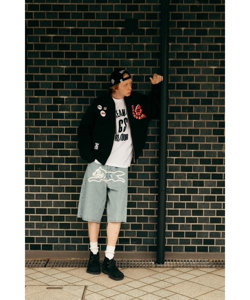 ICECREAM(アイスクリーム)の「WASHED DENIM BAGGY SHORTS(デニムパンツ・メンズ・ブルー/ライトブルー・X-LARGE/LARGE/MEDIUM/SMALL)」の3枚目の写真