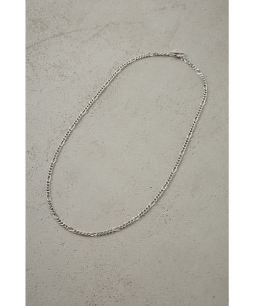 AZUL by moussy(アズールバイマウジー)の「フィガロチェーンスリムネックレス(ネックレス・メンズ・ブラック/シルバー・FREE)」の4枚目の写真