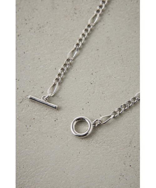 AZUL by moussy(アズールバイマウジー)の「フィガロチェーンスリムネックレス(ネックレス・メンズ・ブラック/シルバー・FREE)」の6枚目の写真