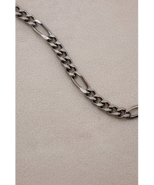 AZUL by moussy(アズールバイマウジー)の「フィガロチェーンスリムネックレス(ネックレス・メンズ・ブラック/シルバー・FREE)」の9枚目の写真