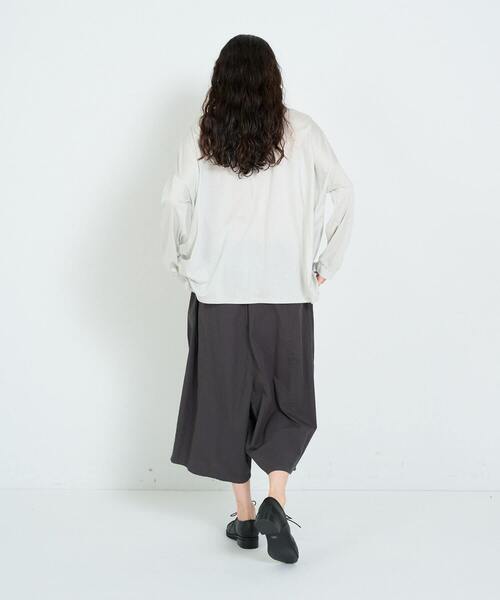 conges payes ADIEU TRISTESSE(コンジェ ペイエ アデュートリステス)の「リヨセル天竺ロンT(Tシャツ/カットソー・レディース・ピンク/ライトグレー/グリーン・FREE)」の7枚目の写真