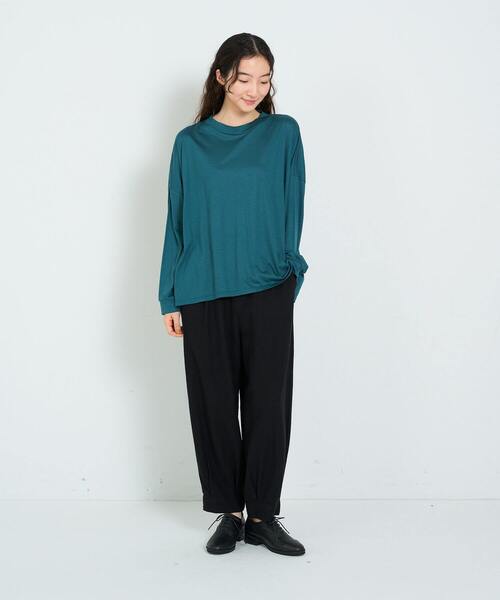 conges payes ADIEU TRISTESSE(コンジェ ペイエ アデュートリステス)の「リヨセル天竺ロンT(Tシャツ/カットソー・レディース・ピンク/ライトグレー/グリーン・FREE)」の11枚目の写真