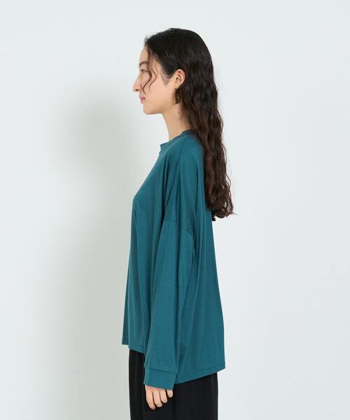 conges payes ADIEU TRISTESSE(コンジェ ペイエ アデュートリステス)の「リヨセル天竺ロンT(Tシャツ/カットソー・レディース・ピンク/ライトグレー/グリーン・FREE)」の15枚目の写真