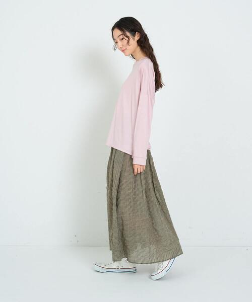 conges payes ADIEU TRISTESSE(コンジェ ペイエ アデュートリステス)の「リヨセル天竺ロンT(Tシャツ/カットソー・レディース・ピンク/ライトグレー/グリーン・FREE)」の18枚目の写真