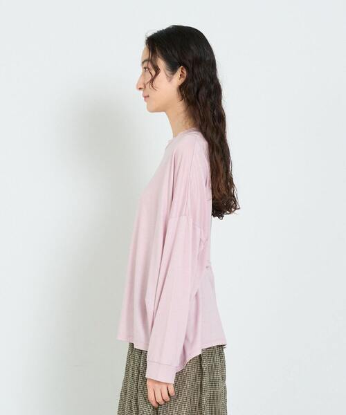 conges payes ADIEU TRISTESSE(コンジェ ペイエ アデュートリステス)の「リヨセル天竺ロンT(Tシャツ/カットソー・レディース・ピンク/ライトグレー/グリーン・FREE)」の22枚目の写真