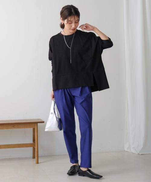 Bou Jeloud(ブージュルード)の「スムースドライカットスクエアロンTシャツ(Tシャツ/カットソー・レディース・ブラック/オフホワイト/ブラウン・FREE)」の14枚目の写真