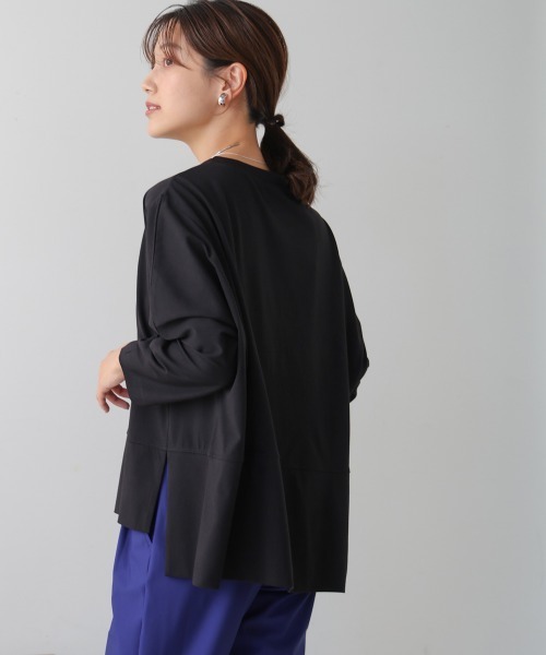 Bou Jeloud(ブージュルード)の「スムースドライカットスクエアロンTシャツ(Tシャツ/カットソー・レディース・ブラック/オフホワイト/ブラウン・FREE)」の15枚目の写真
