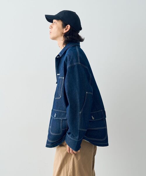 CRAFT STANDARD BOUTIQUE（クラフトスタンダードブティック）の「デニムアドヴァンスジャケットII（デニムジャケット・レディース・ブラック/ダークインディゴブルー・M/L/XL）」の6枚目の写真