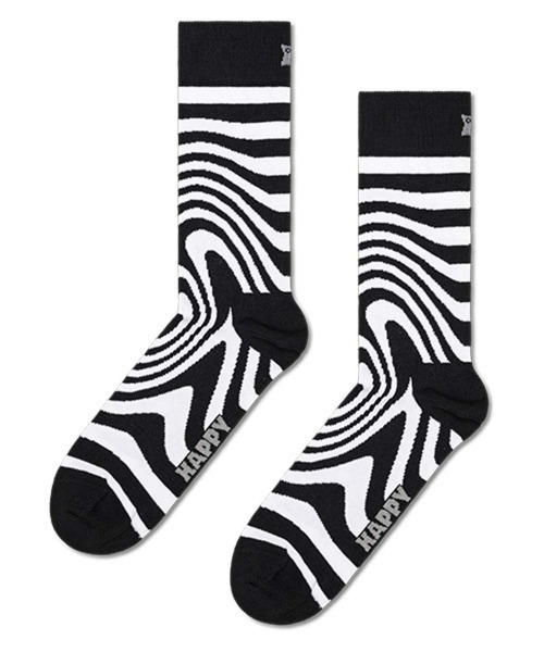 Happy Socks(ハッピーソックス)の「Happy Socks Dizzy クルーソックス 10240067(ソックス/靴下・レディース・ブラック・M/L)」の2枚目の写真
