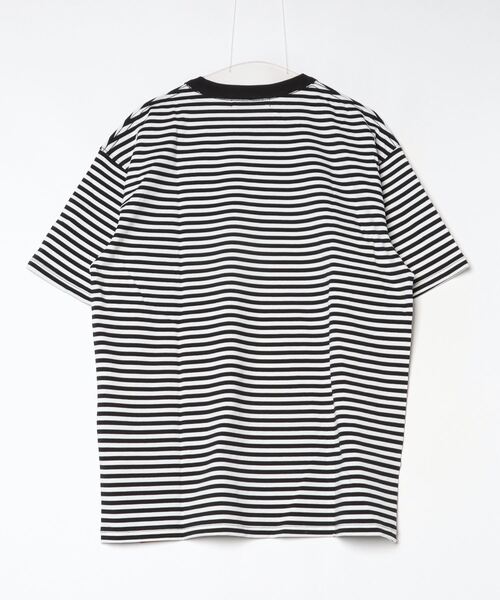 rehacer(レアセル)の「rehacer : Heavy Cotton Border Loose S/S / ヘビーコットンボーダールーズカットソー(Tシャツ/カットソー・メンズ・ブラック/ネイビー・MEDIUM/LARGE/X-LARGE)」の3枚目の写真