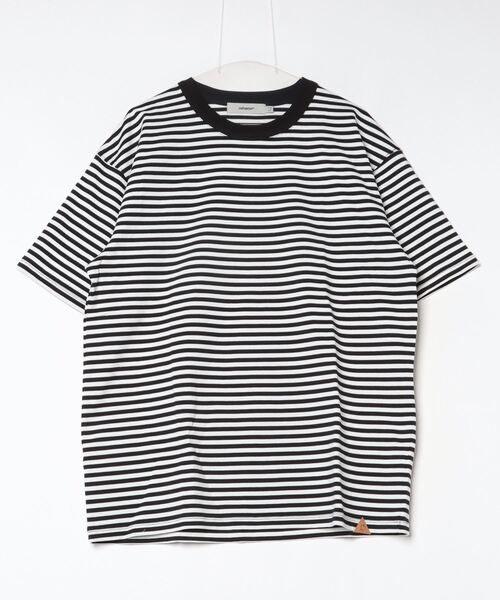rehacer(レアセル)の「rehacer : Heavy Cotton Border Loose S/S / ヘビーコットンボーダールーズカットソー(Tシャツ/カットソー・メンズ・ブラック/ネイビー・MEDIUM/LARGE/X-LARGE)」の11枚目の写真