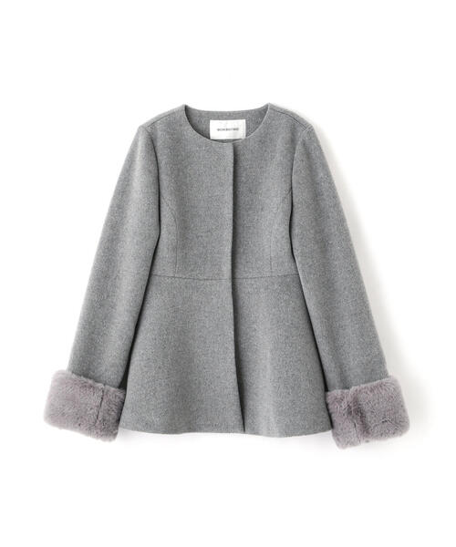 フェイクファースリーブペプラムコート 24AW(506514599