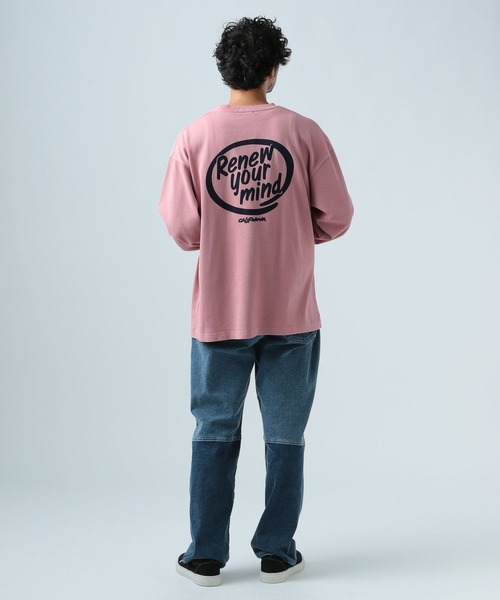 BAYFLOW(ベイフロー)の「SNOWバックプリント長袖Tシャツ(Tシャツ/カットソー・メンズ・ピンク/グリーン/チャコール/オフホワイト/ダークグレー・MEDIUM/LARGE)」の6枚目の写真