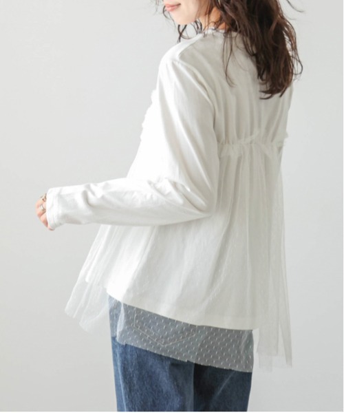 SUGAR BISKET(シュガービスケット)の「ドットチュールドッキングトップス(Tシャツ/カットソー・レディース・ブラック/ホワイト・フリー)」の16枚目の写真