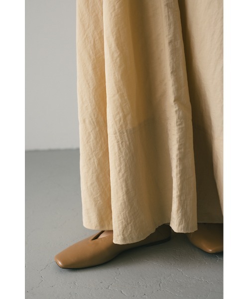 STYLEMIXER（スタイルミキサー）の「ワッシャーナイロンフレアスカート（スカート・レディース・アイボリー/ブラック/ブラウン・SMALL/MEDIUM）」の6枚目の写真