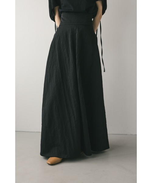 STYLEMIXER（スタイルミキサー）の「ワッシャーナイロンフレアスカート（スカート・レディース・アイボリー/ブラック/ブラウン・SMALL/MEDIUM）」の10枚目の写真