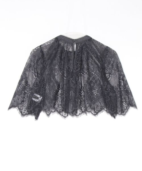 組み合わせ自由】【結婚式】プチハイネックスカラレース半袖ボレロ