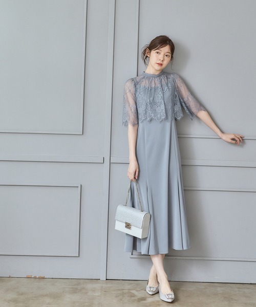 12Twelve Agenda(トゥエルブ アジェンダ)の「【組み合わせ自由】【結婚式】プチハイネックスカラレース半袖ボレロブラウス(カーディガン/ボレロ・レディース・ブラウン/ネイビー/ミント/ブルー・M)」の12枚目の写真